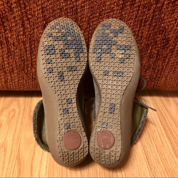 Camper Alicante Grey Suede Wedge Felt Bootie US 10 - Picture 7 of 9